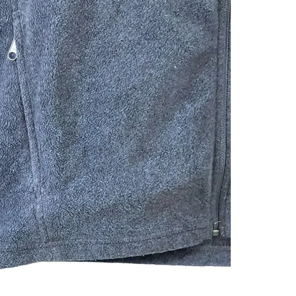COLUMBIA Men's Outerwear Vest Fleece Sleeveless Full Zip In Gray Size Large